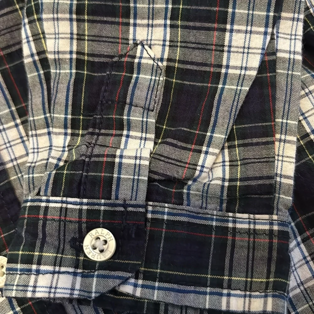 Ralph Lauren Plaid Cotton Poplin Shirt 9M Boys Ralph Lauren 9 month plaid